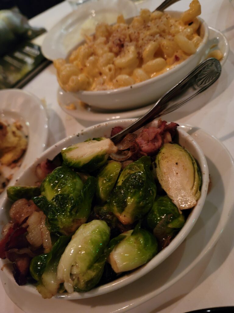 brussel sprouts lobster mac n cheese