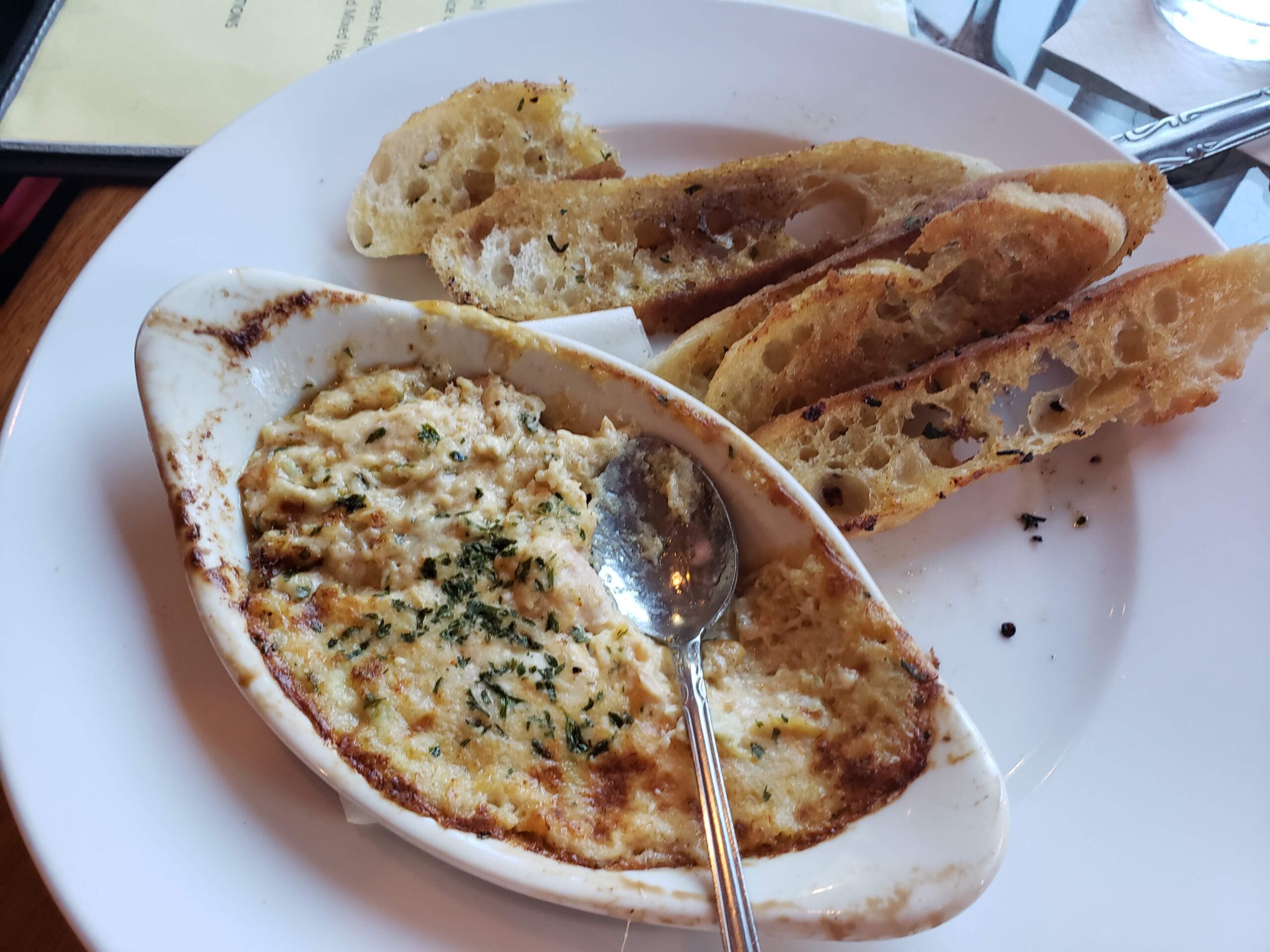 Artichoke Dip with Garlic Butter and Toast Points, Wilmington NC