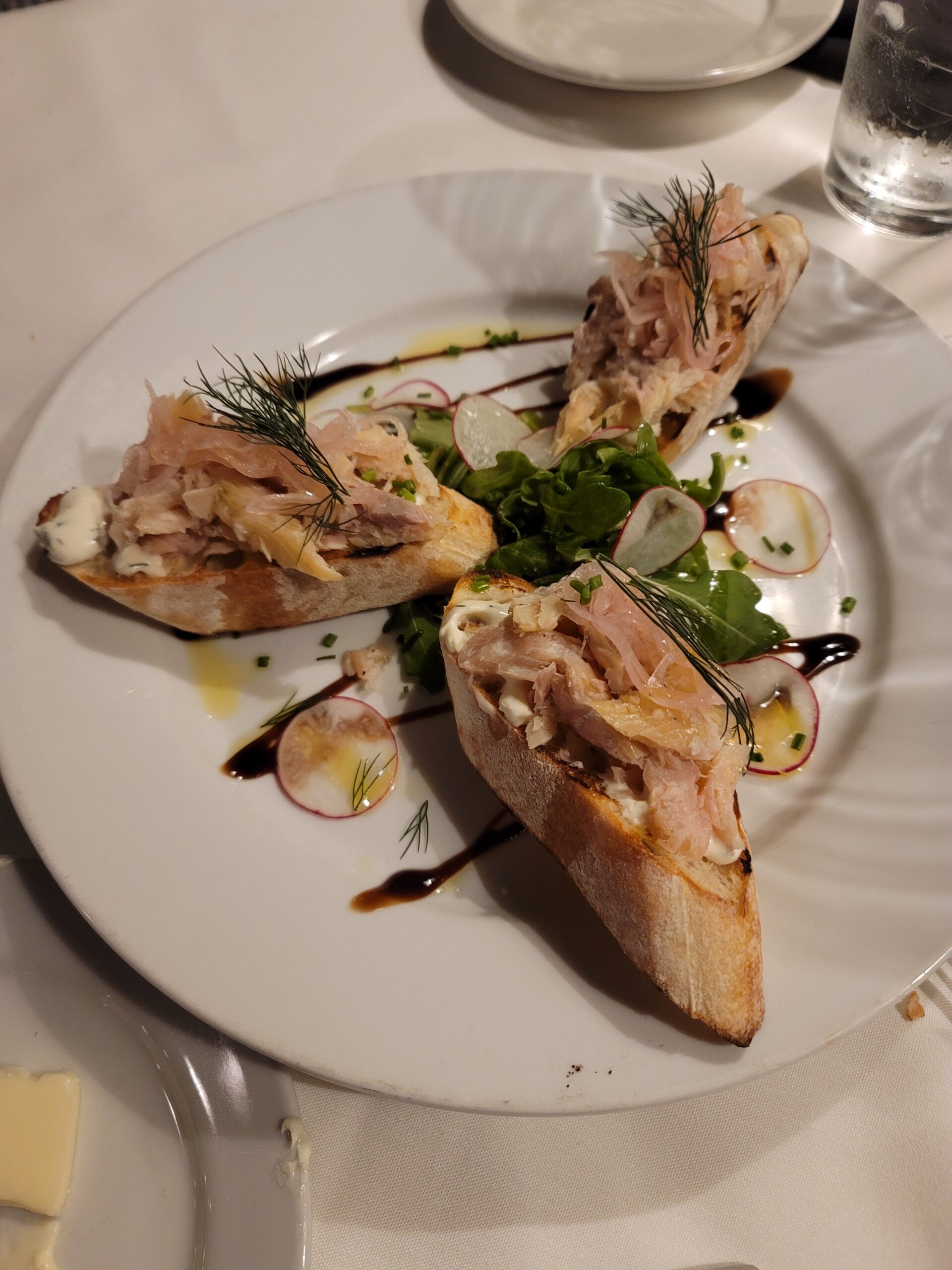 Smoked Salmon over Bruschetta