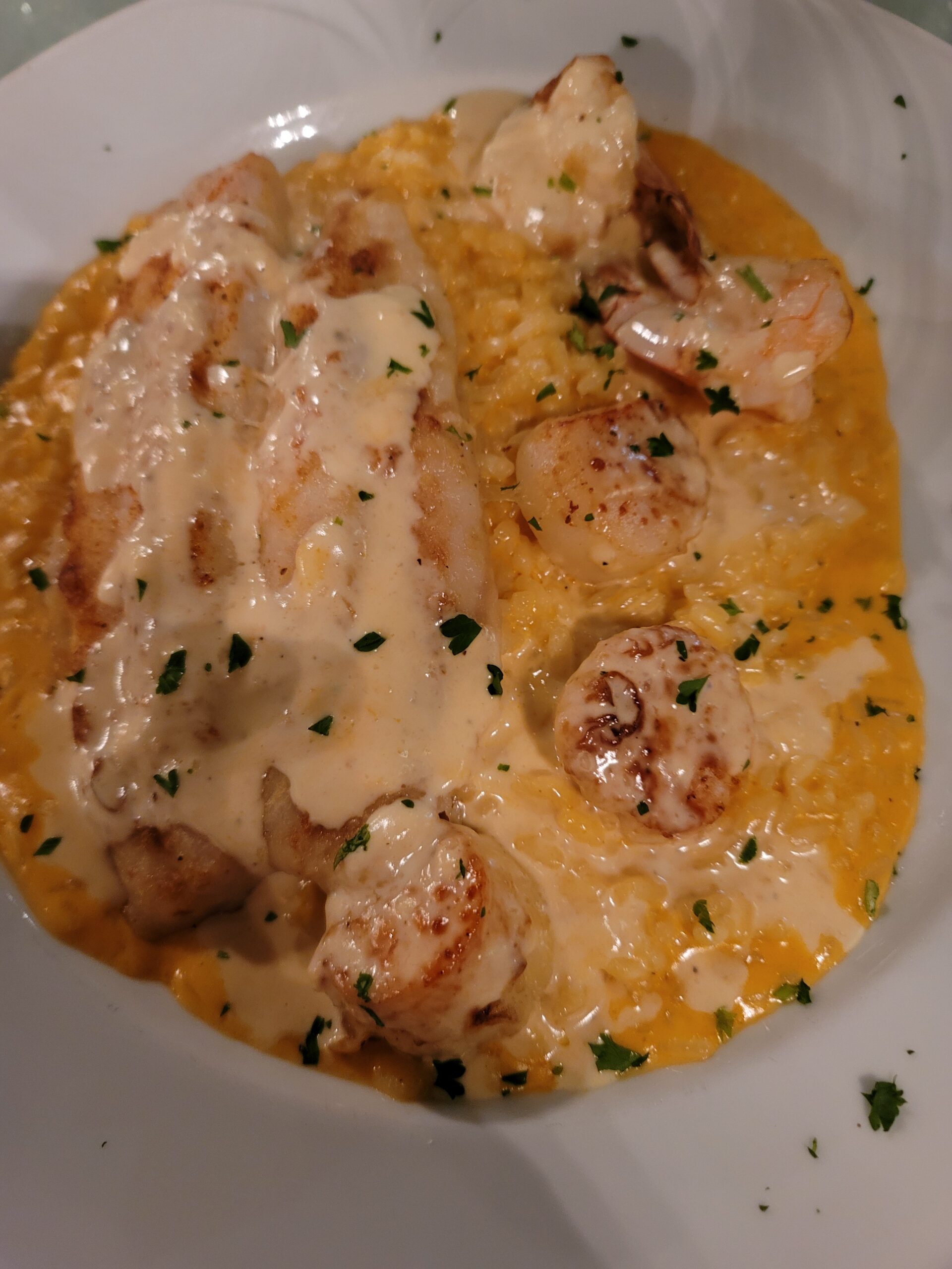 Scallop Risotto in Rich Bisque Sauce, Luigi's