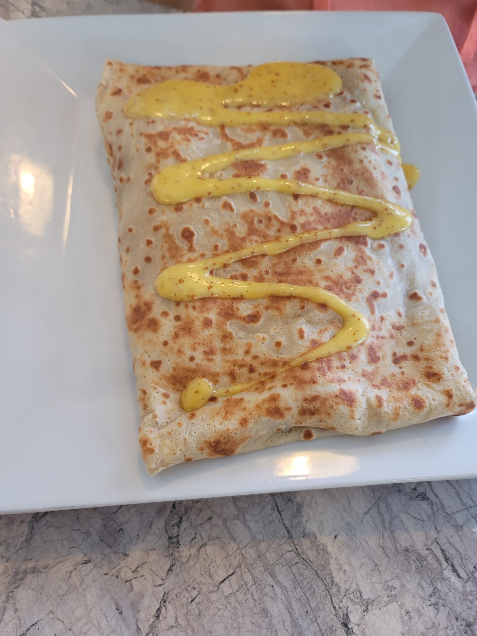 Savory Crepe with Mustard, Crepe Creation Cafe, Myrtle Beach SC