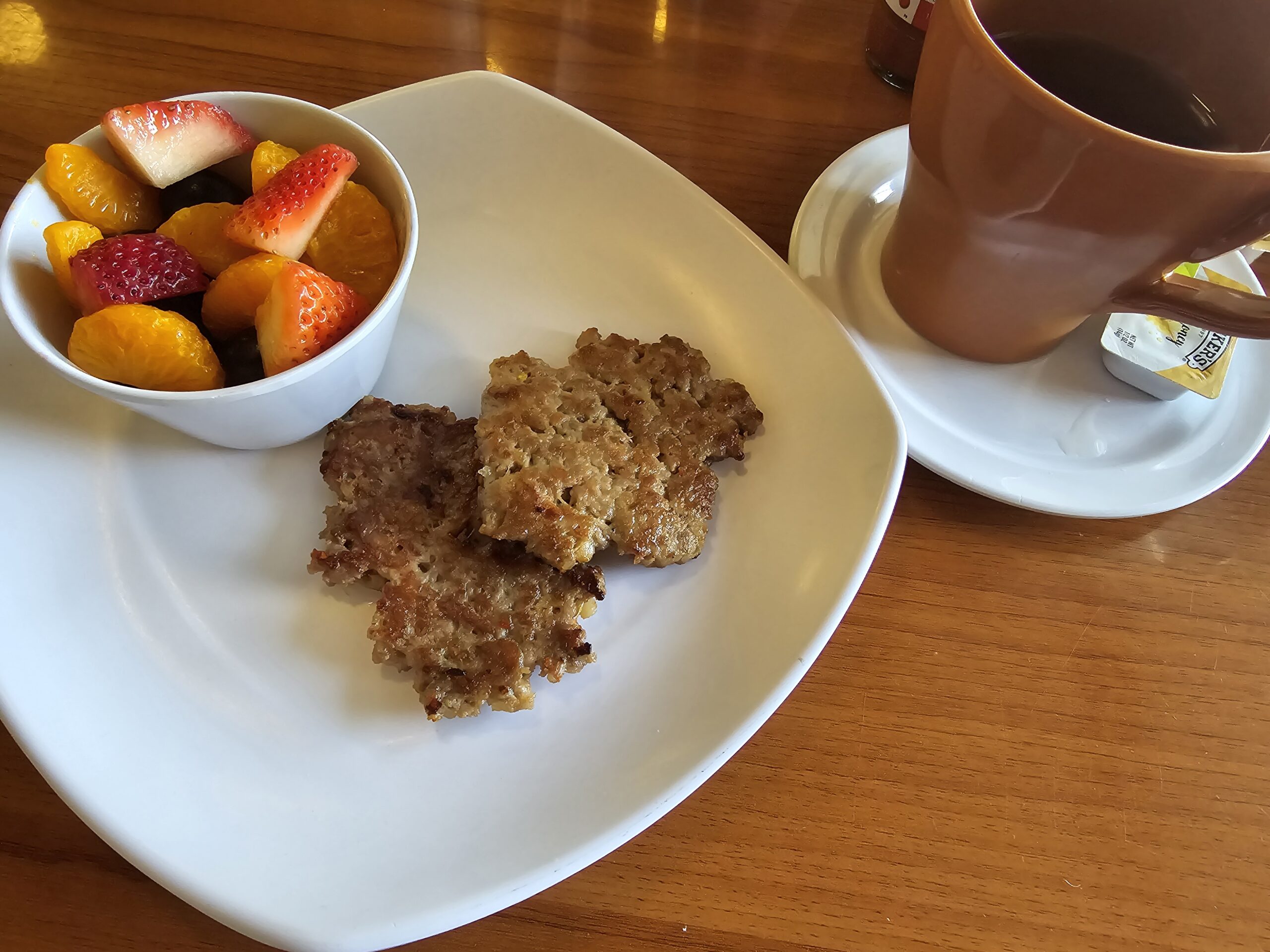 Homemade Sausage and Fruit