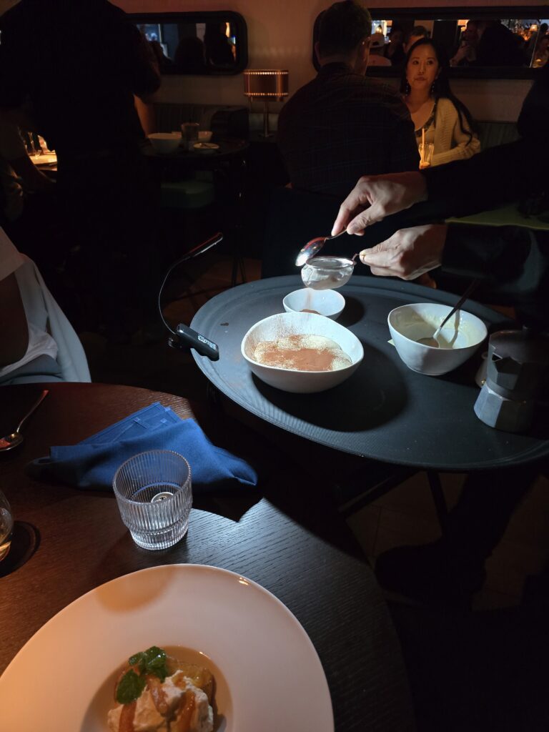 Tableside Tiramisu at Aqua