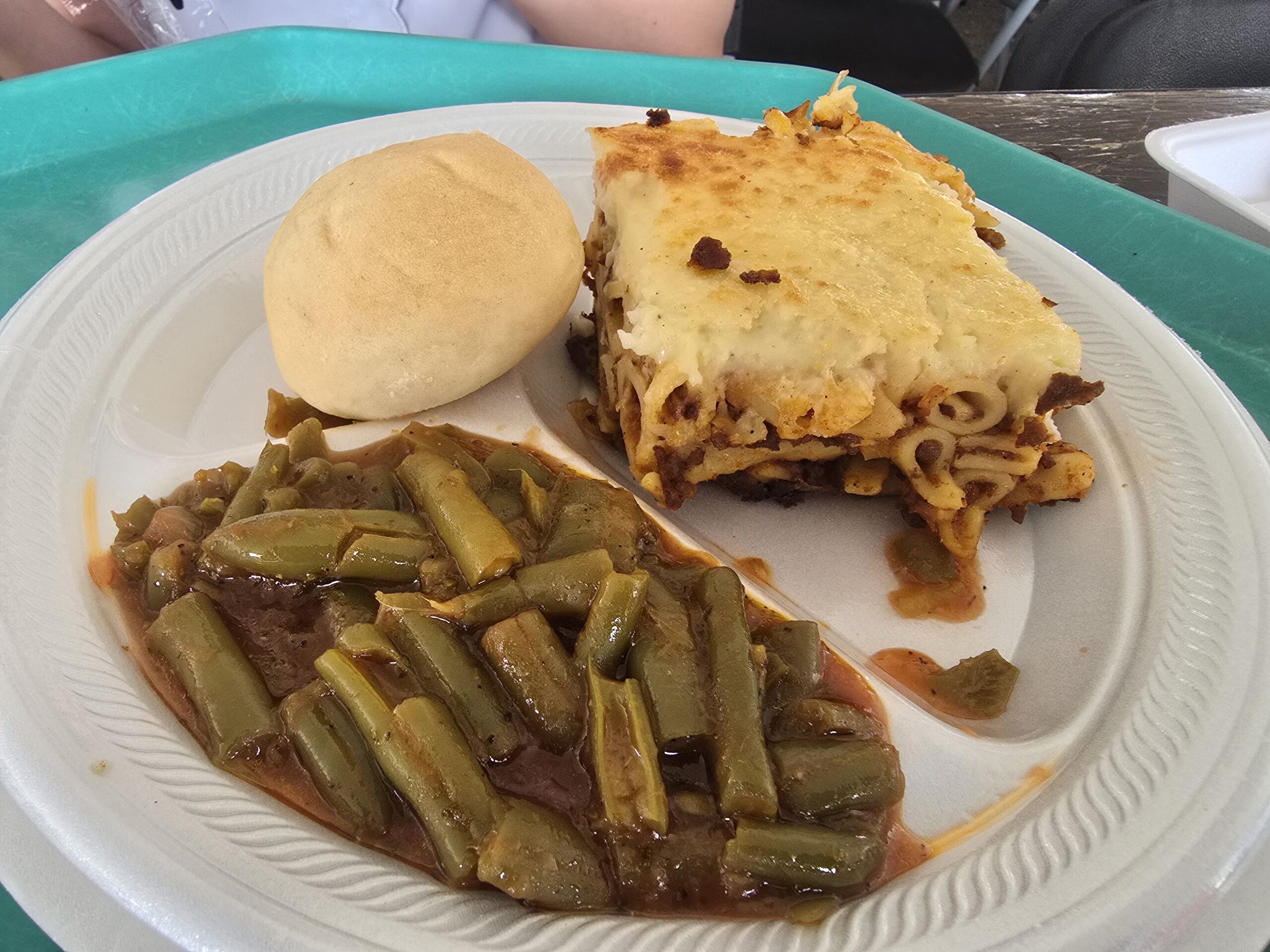 Pastitsio and Greek Green Beans at Greek Festival Wilmington