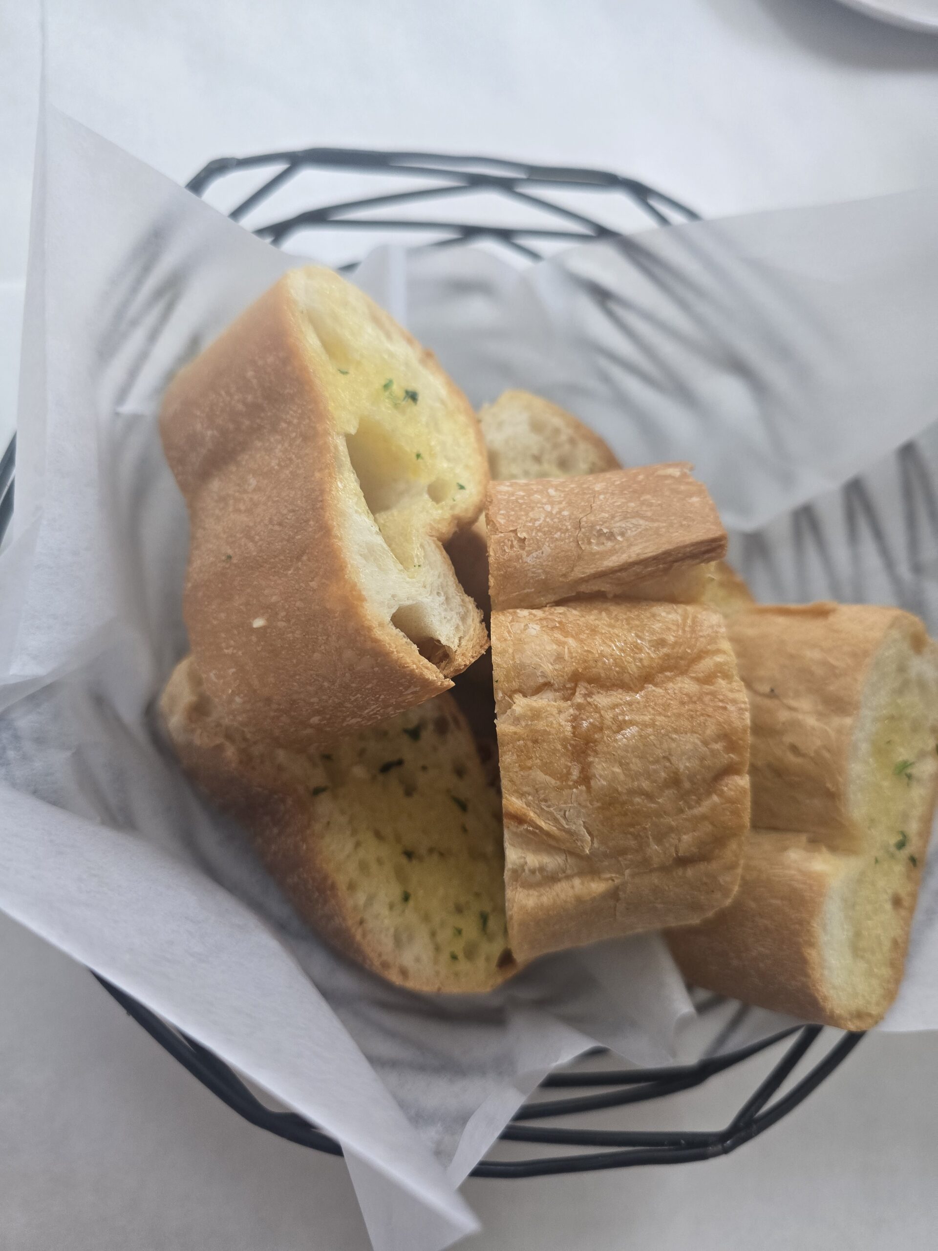 Herb Bread in a Basket at Spain Restaurant, Tampa FL