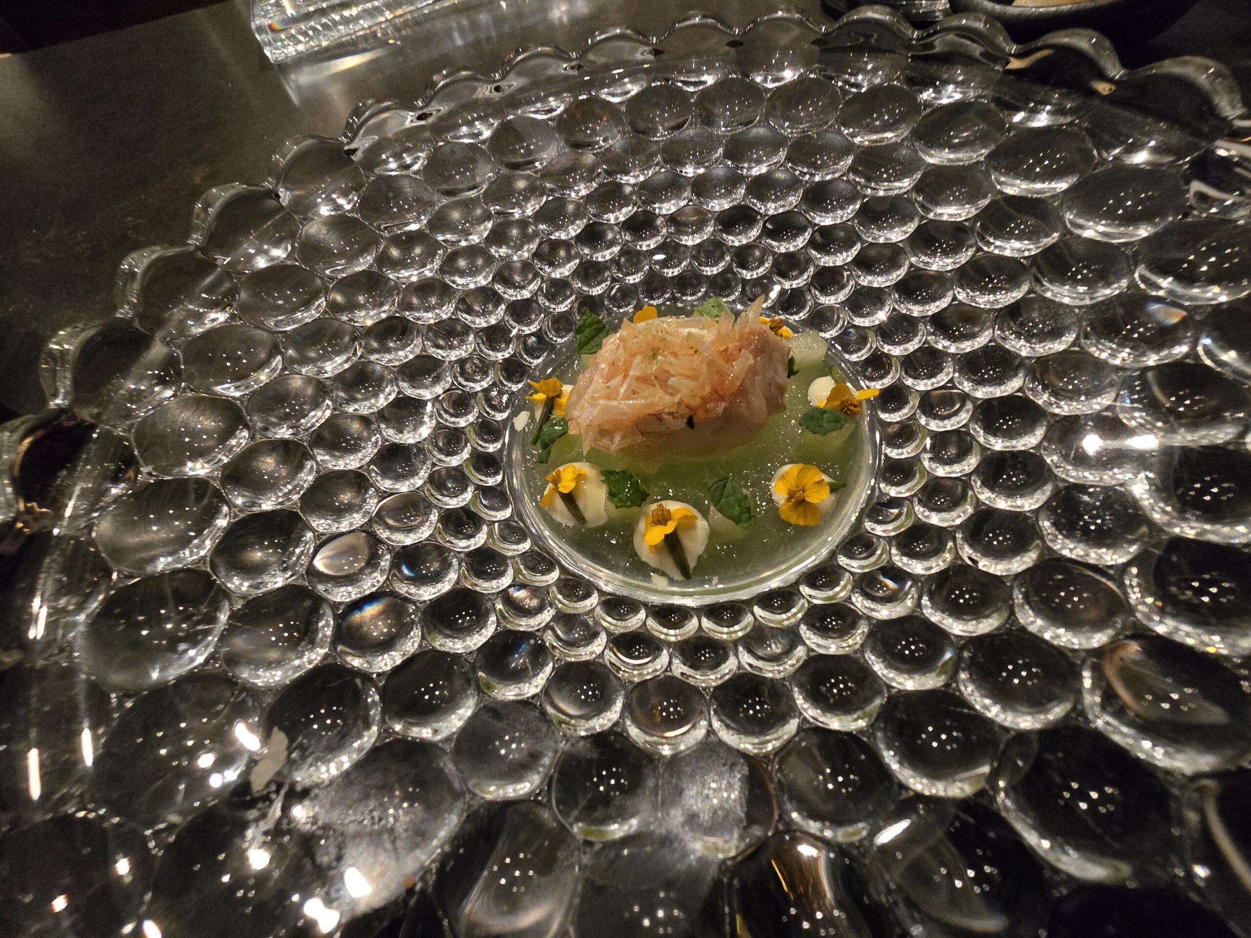 Yakimono - Compressed Honeydew and Jalapeño at Kosen, Tampa Bay