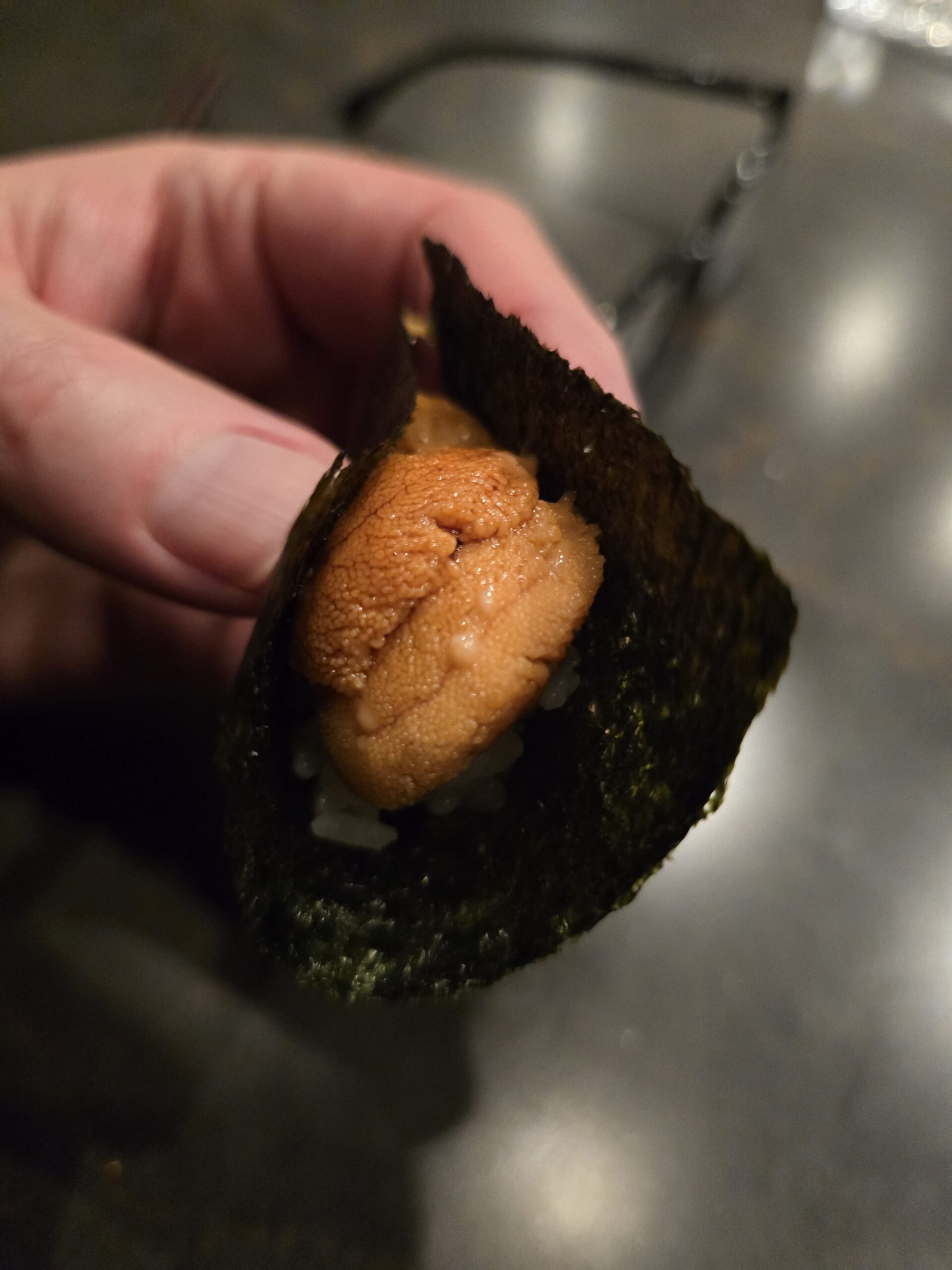 Uni Nigiri Wrapped in Nori at Kosen, Tampa Bay