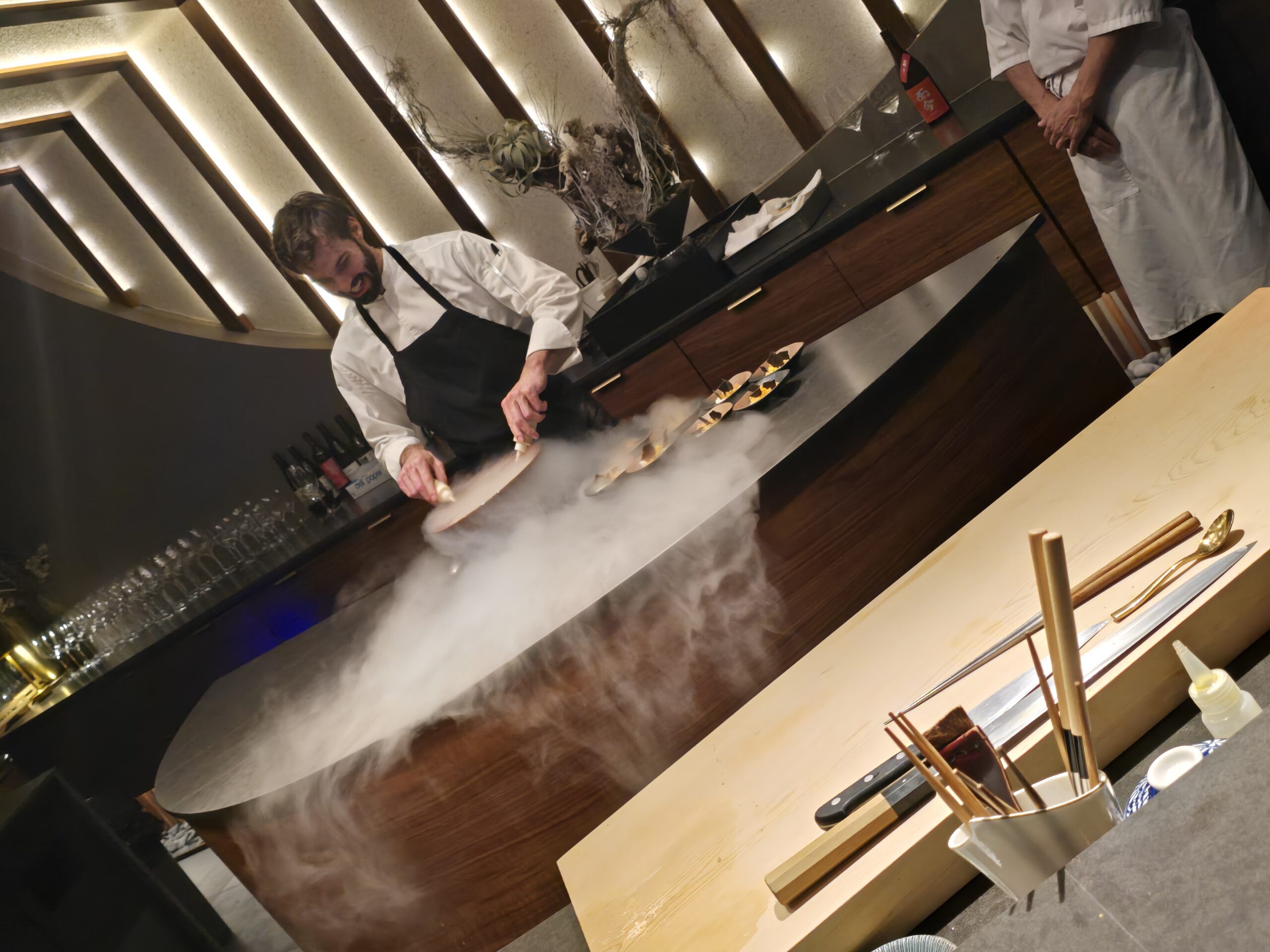 Tableside Dry Ice Dessert at Kosen