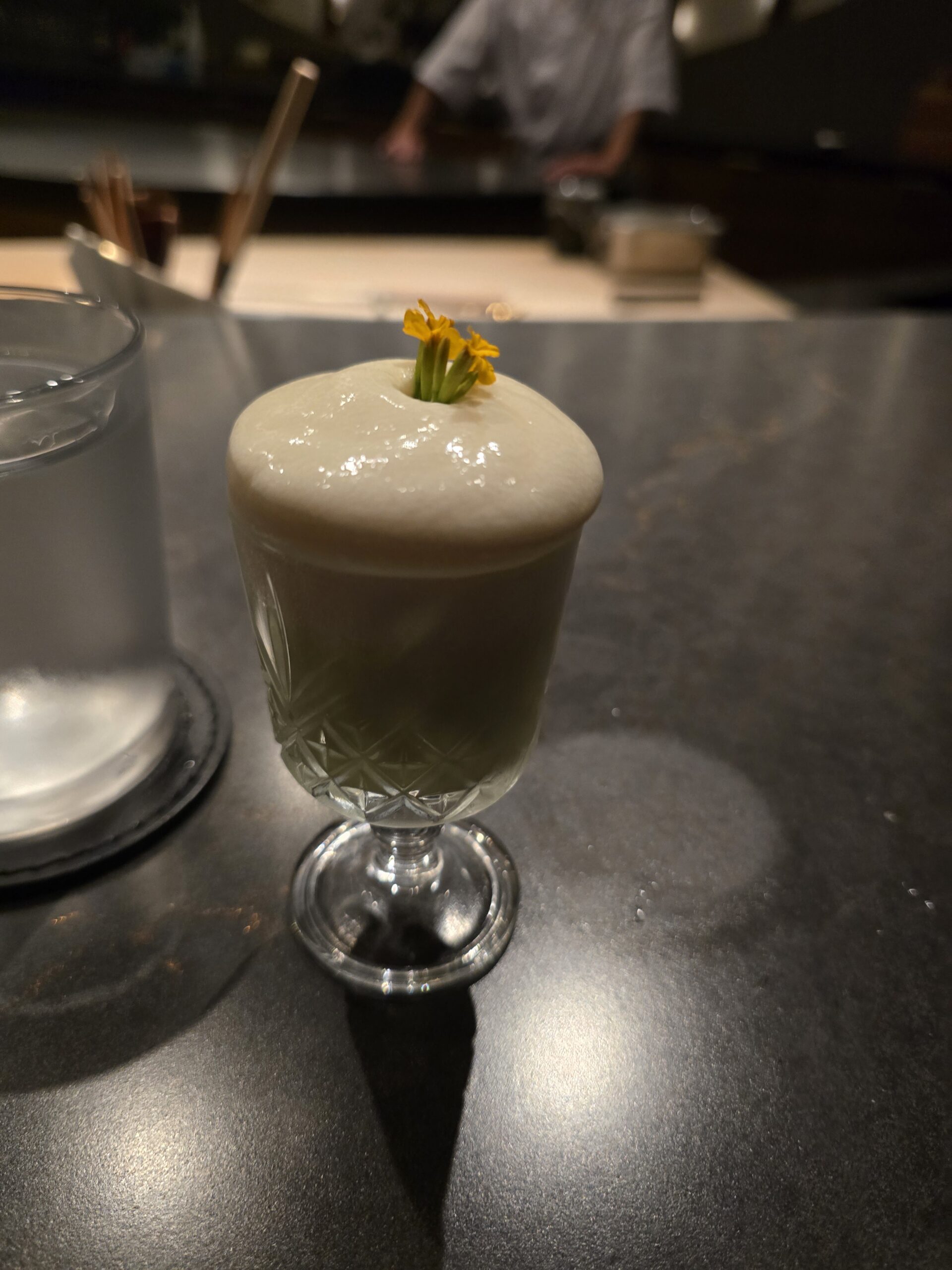 Yogurt & Fennel Tea with Cream Cheese Foam
