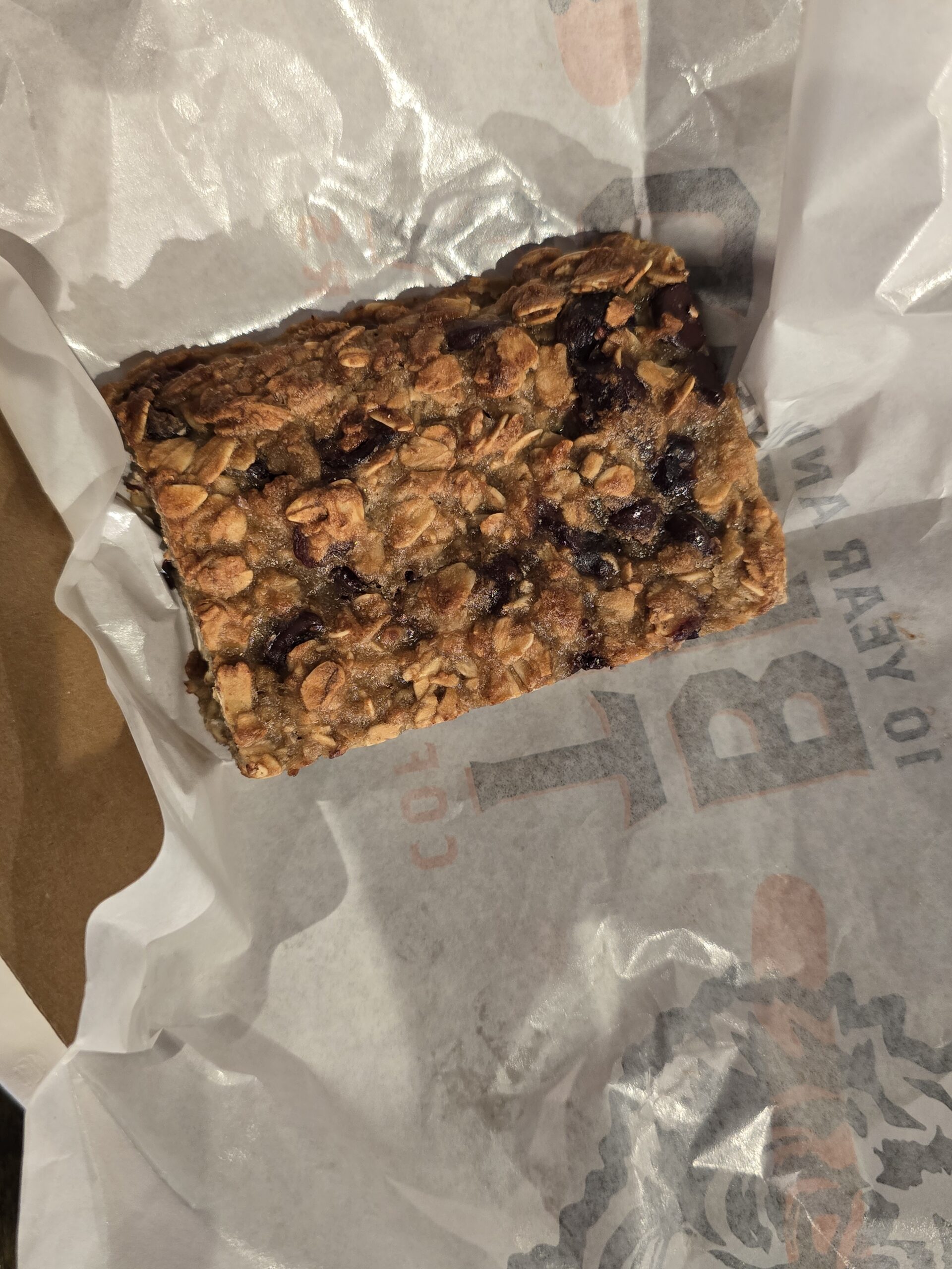 Cranberry Oat Bar at Blind Tiger Cafe, Tampa FL