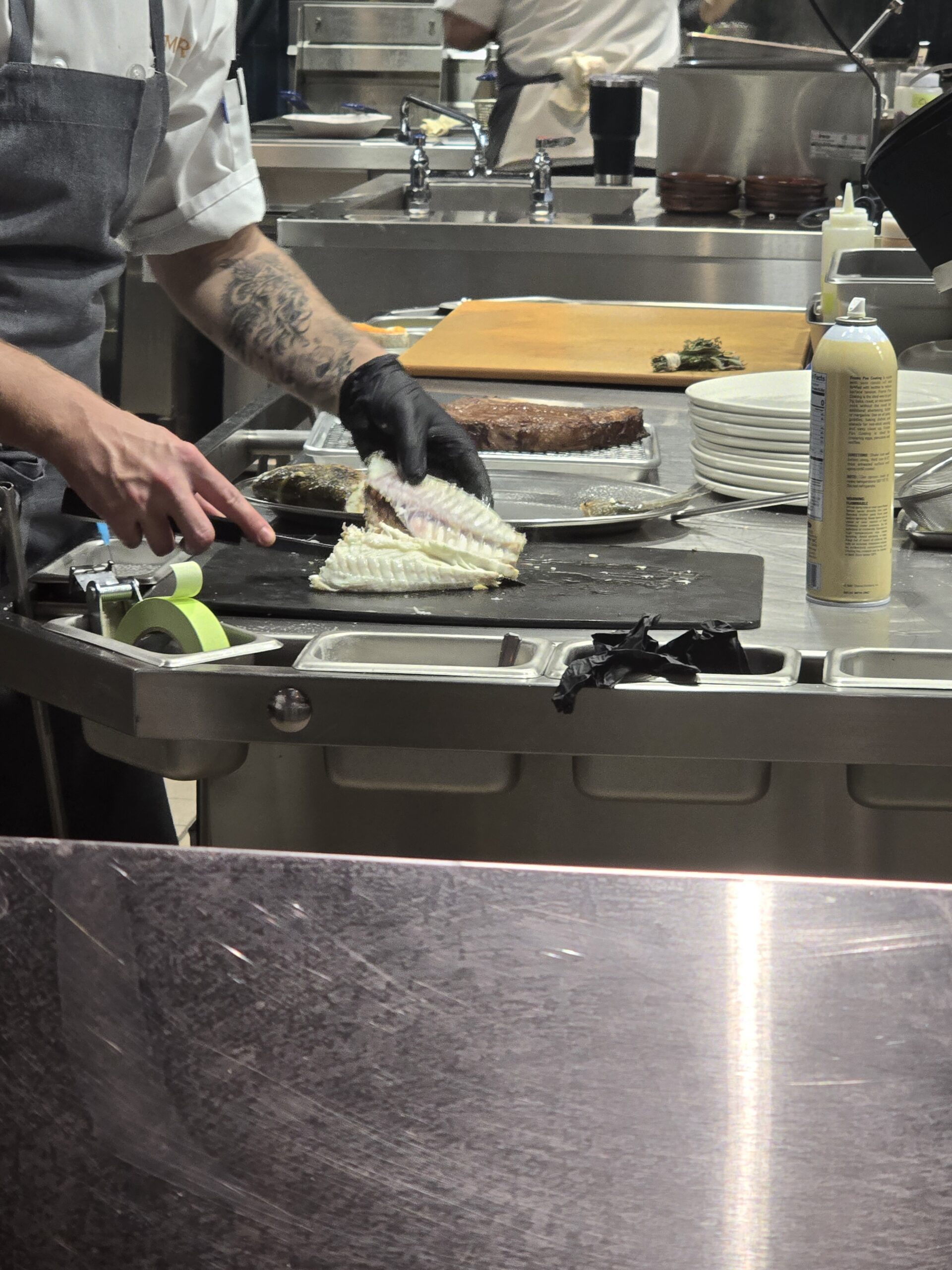 Cheese + Charcuterie Board Being Prepared at Lumbre, Tampa FL