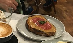 Pumpkin Butter Toast at Mr. West Cafe Bar, Seattle WA